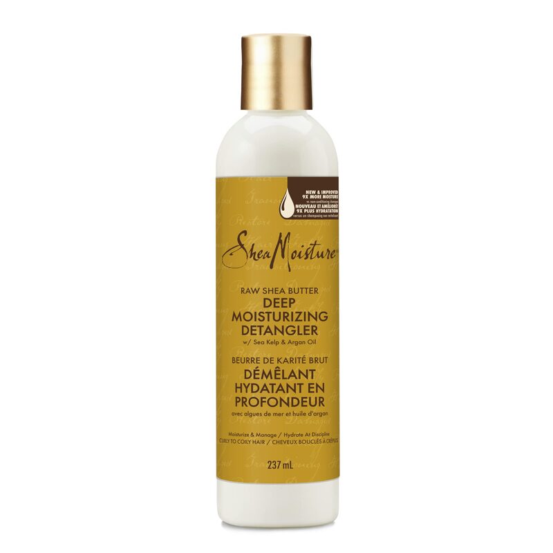 Shea Moisture Raw Shea Butter Deep Moisturizing Detangler With Sea Kelp and Argan Oil, 237ml
Shea Moisture Raw Shea Butter Deep Moisturizing Detangler With Sea Kelp and Argan Oil, 237ml
