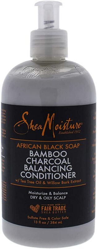 Shea Moisture African Black Soap Bamboo Charcoal Balancing Conditioner for Coloured Hair, 384ml
Shea Moisture African Black Soap Bamboo Charcoal Balancing Conditioner for Coloured Hair, 384ml