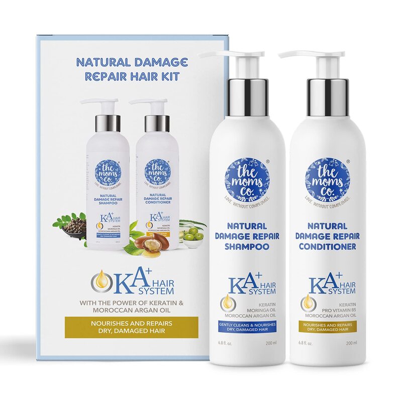 The Moms Co. Natural Damage Repair Shampoo & Conditioner for Damaged Hair, 2 x 200ml
The Moms Co. Natural Damage Repair Shampoo & Conditioner for Damaged Hair, 2 x 200ml