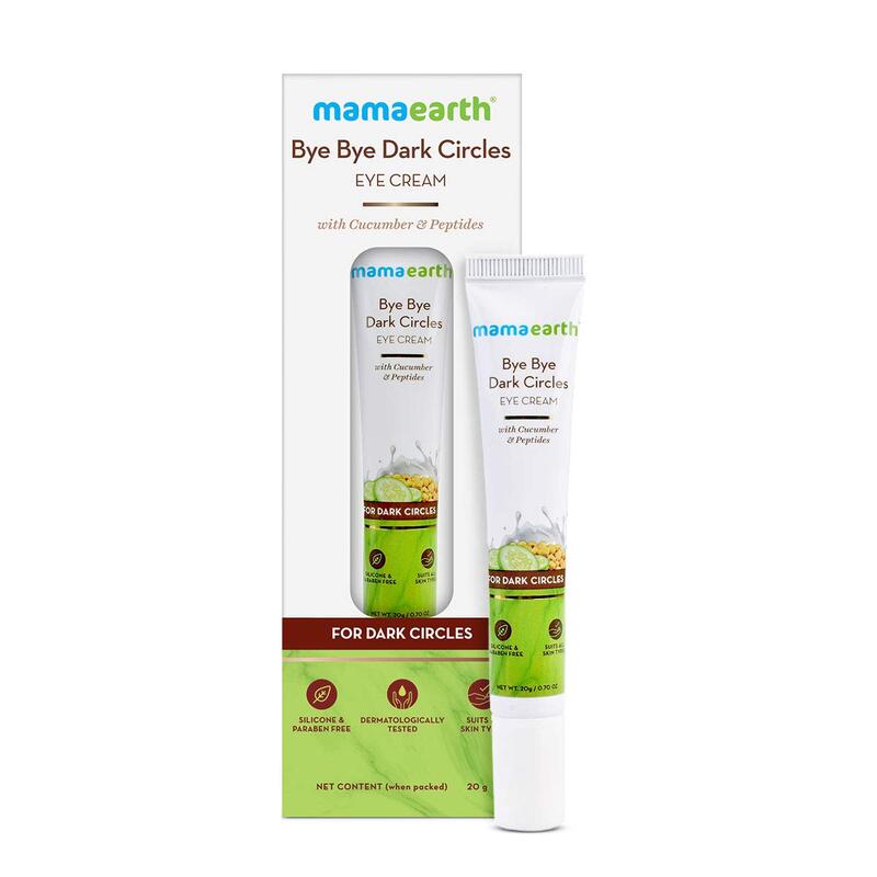 Mamaearth Bye Bye Dark Circles Under Eye Cream for Dark Circles with Cucumber & Peptides, 20ml
Mamaearth Bye Bye Dark Circles Under Eye Cream for Dark Circles with Cucumber & Peptides, 20ml