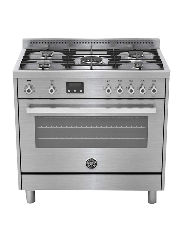 Bertazzoni 5-Burner Multi function Electric Oven Cooking Range, PRO905MFELXE, Silver
Bertazzoni 5-Burner Multi function Electric Oven Cooking Range, PRO905MFELXE, Silver