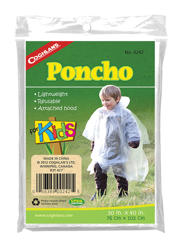 Coghlans Poncho for Kids, Clear