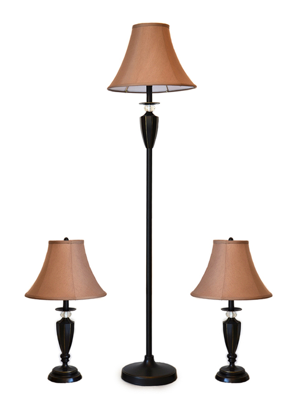 Salhiya Lighting 1 Floor Lamp with 2 Table Lamps Set, E27 Bulb Type, Tb4348, Bronze/Brown
Salhiya Lighting 1 Floor Lamp with 2 Table Lamps Set, E27 Bulb Type, Tb4348, Bronze/Brown