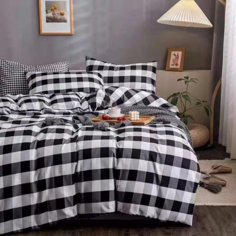 Deals For Less 6-Piece Checkered Design Bedding Set, without Filler, 1 Duvet Cover + 1 Flat Sheet + 4 Pillow Covers, Black/White, Queen/Double
Deals For Less 6-Piece Checkered Design Bedding Set, without Filler, 1 Duvet Cover + 1 Flat Sheet + 4 Pillow Covers, Black/White, Queen/Double