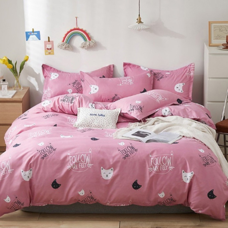 Luna Home 6-Piece Pink Colour Cat Design Bedding Set without Filler, 1 Duvet Cover + 1 Fitted Sheet + 4 Pillow Cases, Queen/Double, Pink
Luna Home 6-Piece Pink Colour Cat Design Bedding Set without Filler, 1 Duvet Cover + 1 Fitted Sheet + 4 Pillow Cases, Queen/Double, Pink