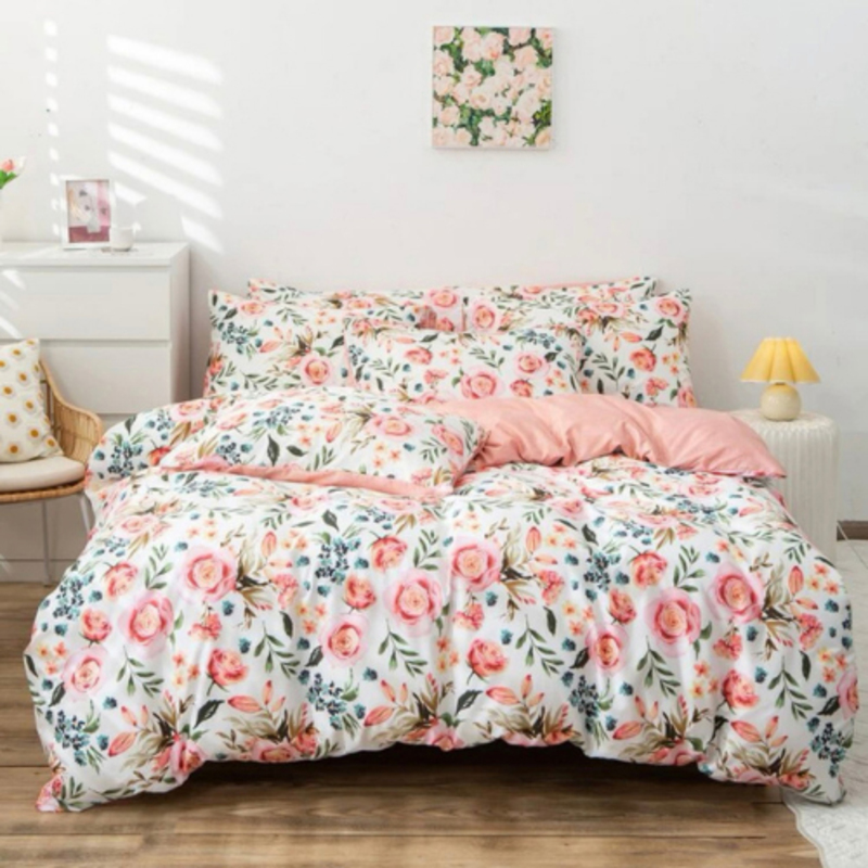 Luna Home 6-Piece Pink Roses Design without Filler Bedding Set, 1 Duvet Cover + 1 Flat sheet + 4 Pillow Covers, King, Pink
Luna Home 6-Piece Pink Roses Design without Filler Bedding Set, 1 Duvet Cover + 1 Flat sheet + 4 Pillow Covers, King, Pink