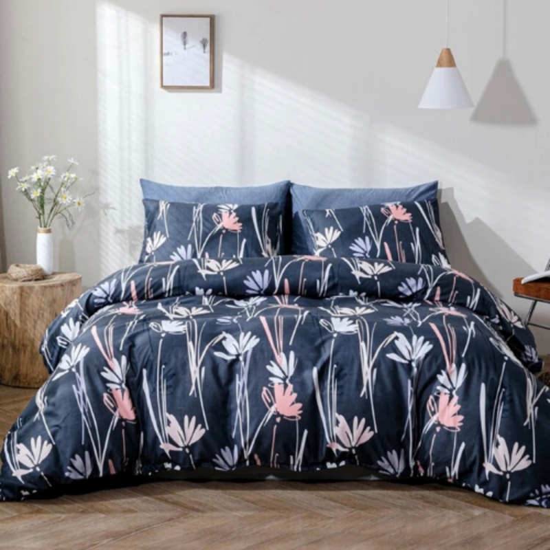 Deals For Less 6-Piece Leaves and Flowers Design Bedding Set, without Filler, 1 Duvet Cover + 1 Fitted Sheet + 4 Pillow Covers, Denim Blue, King
Deals For Less 6-Piece Leaves and Flowers Design Bedding Set, without Filler, 1 Duvet Cover + 1 Fitted Sheet + 4 Pillow Covers, Denim Blue, King