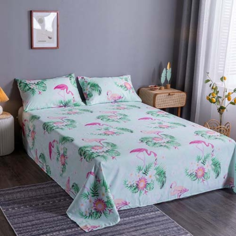 Deals for Less 3-Piece Flamingo Design Bedding Set, 1 Flat Sheet + 2 Pillow Cases, King/Queen, Green
Deals for Less 3-Piece Flamingo Design Bedding Set, 1 Flat Sheet + 2 Pillow Cases, King/Queen, Green