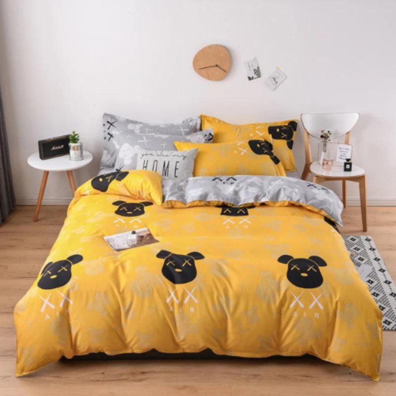 Luna Home 6-Piece Yellow Colour Kaws Design Bedding Set without Filler, 1 Duvet Cover + 1 Flat Sheet + 4 Pillow Cases, Queen/Double, Yellow
Luna Home 6-Piece Yellow Colour Kaws Design Bedding Set without Filler, 1 Duvet Cover + 1 Flat Sheet + 4 Pillow Cases, Queen/Double, Yellow