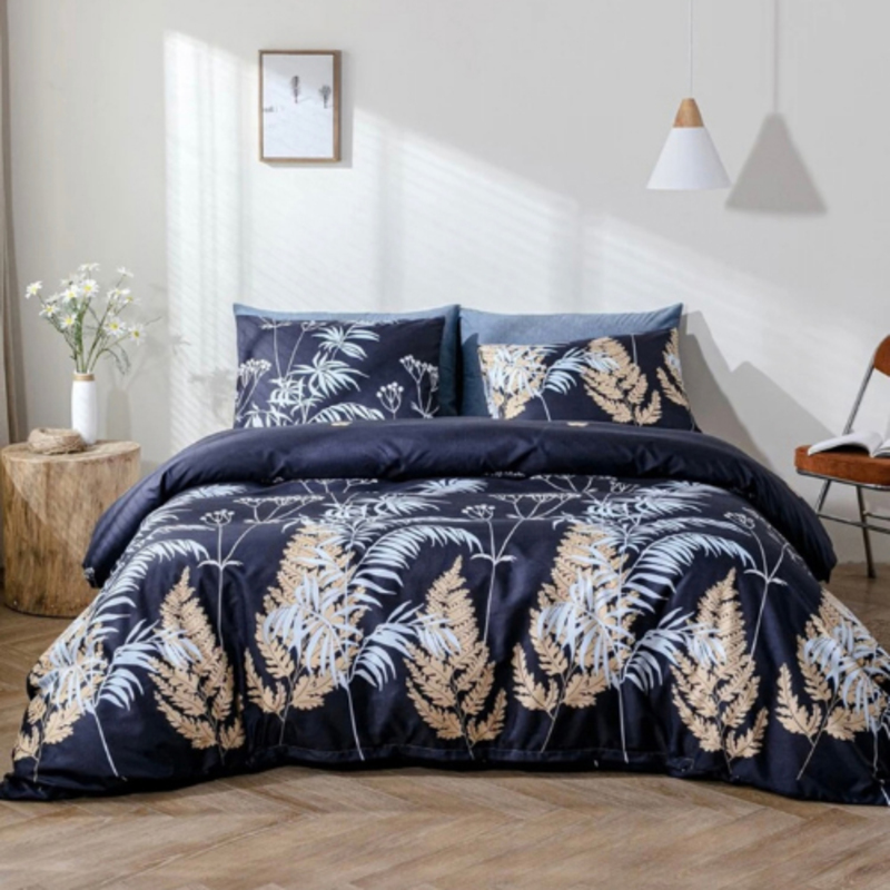 Deals For Less 6-Piece Leaves Design Bedding Set, without Filler, 1 Duvet Cover + 1 Fitted Sheet + 4 Pillow Covers, Navy Blue, King
Deals For Less 6-Piece Leaves Design Bedding Set, without Filler, 1 Duvet Cover + 1 Fitted Sheet + 4 Pillow Covers, Navy Blue, King