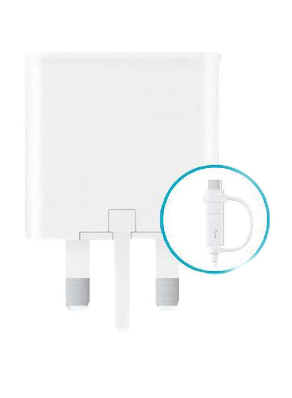 Heatz ZA217 Single Port Adapter Wall Charger, 2.0A with Micro USB/USB Type-C to USB Charge Cable, White
Heatz ZA217 Single Port Adapter Wall Charger, 2.0A with Micro USB/USB Type-C to USB Charge Cable, White