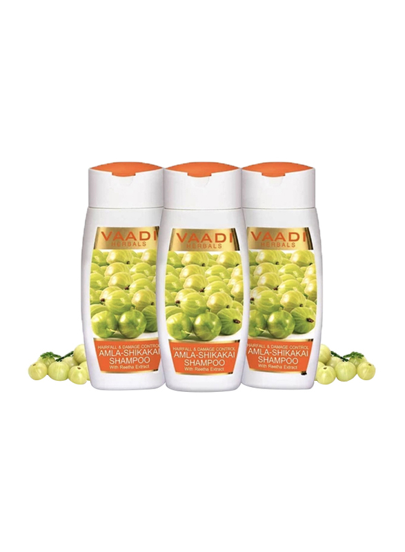 Vaadi Herbals Amla-Shikakai Organic Shampoo, with Reetha Extract for Hairfall & Damaged Hair, 110ml, 3 Pieces
Vaadi Herbals Amla-Shikakai Organic Shampoo, with Reetha Extract for Hairfall & Damaged Hair, 110ml, 3 Pieces
