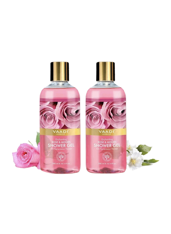 Vaadi Herbals Enchanting Rose & Mogra Organic Shower Gel for Skin Brightening Therapy, 300ml, 2 Pieces
Vaadi Herbals Enchanting Rose & Mogra Organic Shower Gel for Skin Brightening Therapy, 300ml, 2 Pieces