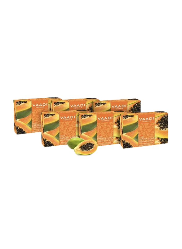 Vaadi Herbals Organic Fresh Papaya Soap, with Clears Impurities Off Skin for Lightens Skin Tone, 75gm, 6 Pieces
Vaadi Herbals Organic Fresh Papaya Soap, with Clears Impurities Off Skin for Lightens Skin Tone, 75gm, 6 Pieces