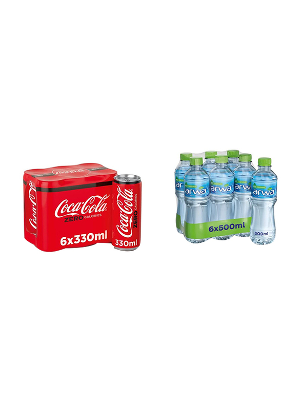 Coca Cola Coca Zero Carbonated Soft Drink Cans, 6 x 330ml and Arwa Drinking Mineral Water, 6 x 500ml
Coca Cola Coca Zero Carbonated Soft Drink Cans, 6 x 330ml and Arwa Drinking Mineral Water, 6 x 500ml