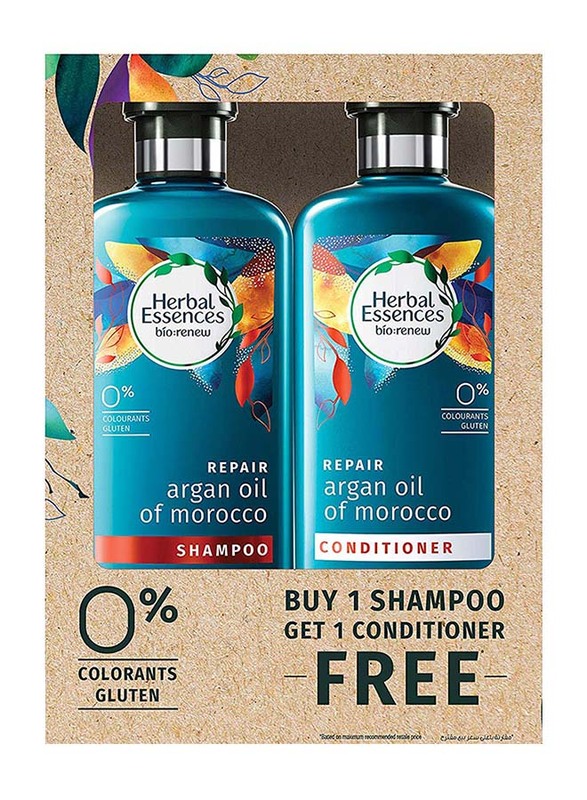 Herbal Essences Bio:Renew Argan Oil of Morocco Shampoo and Conditioner Set for Damaged Hair, 2 Pieces
Herbal Essences Bio:Renew Argan Oil of Morocco Shampoo and Conditioner Set for Damaged Hair, 2 Pieces