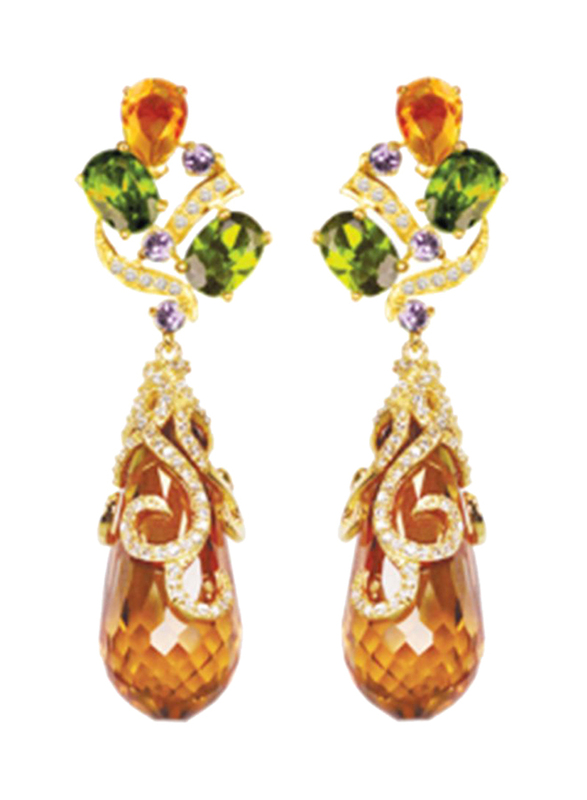 Equss Sterling Silver Drop & Dangle Earrings for Women with Orange/Red/Green Crystal Stone, Orange/Gold/Green
Equss Sterling Silver Drop & Dangle Earrings for Women with Orange/Red/Green Crystal Stone, Orange/Gold/Green