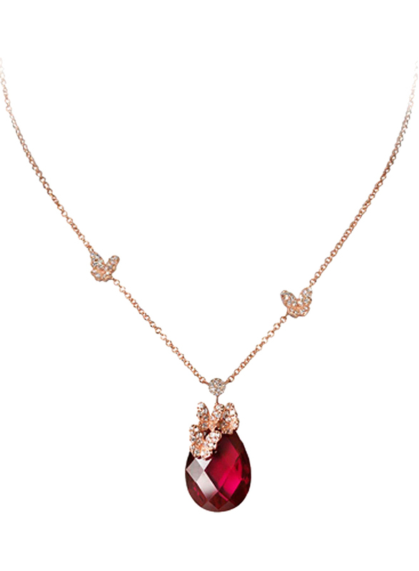 Equss 925 Sterling Silver Rose Gold Necklace for Women with Red Synthetic Stone, Rose Gold
Equss 925 Sterling Silver Rose Gold Necklace for Women with Red Synthetic Stone, Rose Gold