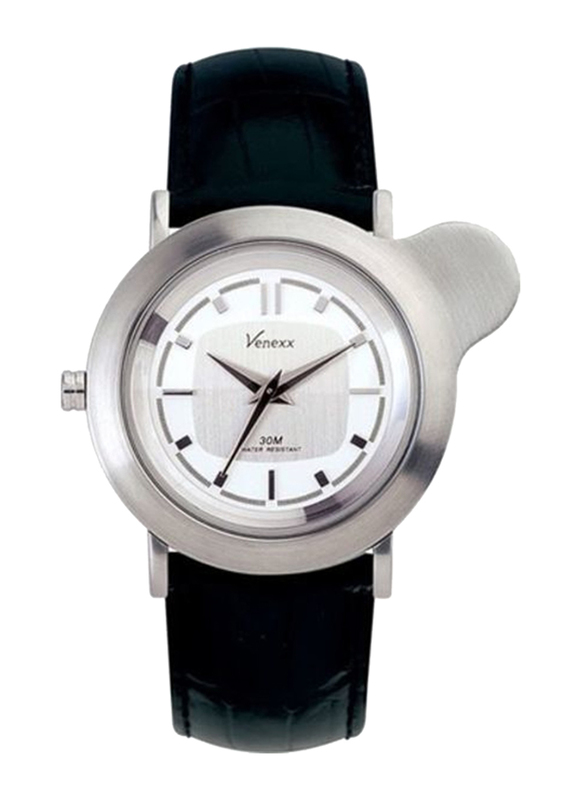 Venexx Analog Unisex Watch with Leather Band, Water Resistant, PW6.2D, Black-Silver
Venexx Analog Unisex Watch with Leather Band, Water Resistant, PW6.2D, Black-Silver