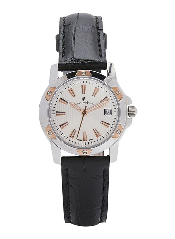 Jacques Du Manoir Analog Watch for Women with Leather Band, Water Resistant, OM4, Black-White
Jacques Du Manoir Analog Watch for Women with Leather Band, Water Resistant, OM4, Black-White