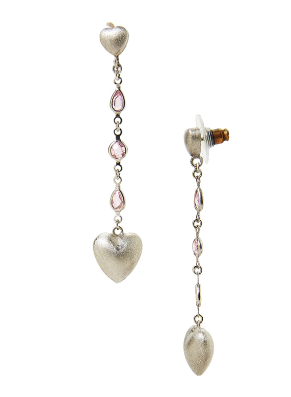 Equss Sterling Silver Heart Shape Drop & Dangle Earrings for Women with Pink Crystal Stone, Silver
Equss Sterling Silver Heart Shape Drop & Dangle Earrings for Women with Pink Crystal Stone, Silver