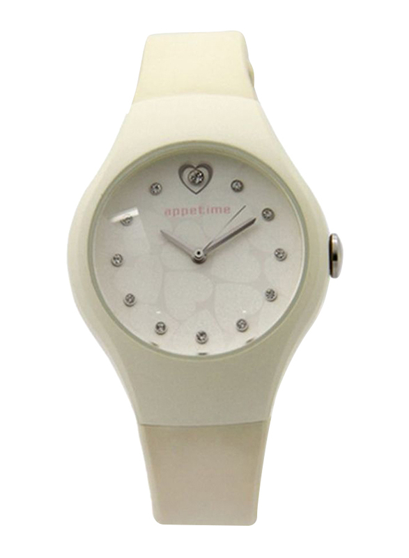 Appetime Analog Watch for Women with Rubber Band, Water Resistant, SVJ211064, White
Appetime Analog Watch for Women with Rubber Band, Water Resistant, SVJ211064, White
