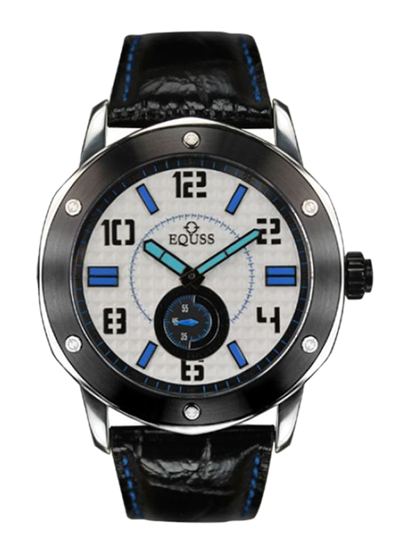 Equss Master Hour Analog Watch for Men with Leather Band, Water Resistant and Chronograph, EQS6090044TWXBL, Black-White
Equss Master Hour Analog Watch for Men with Leather Band, Water Resistant and Chronograph, EQS6090044TWXBL, Black-White