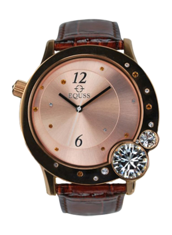 Equss Meteorico Analog Watch for Women with Leather Band, Water Resistant, EQS6090035TWRCYBN, Brown-Rose Gold
Equss Meteorico Analog Watch for Women with Leather Band, Water Resistant, EQS6090035TWRCYBN, Brown-Rose Gold
