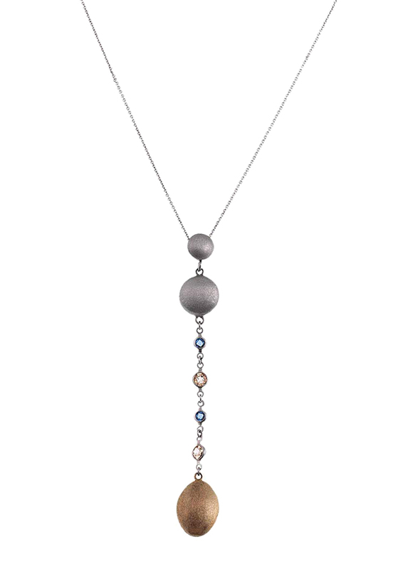 Equss Sterling Silver Y-Shape Necklace for Women with Gold/Silver/Blue Crystal Stone Pendant, Grey/Gold
Equss Sterling Silver Y-Shape Necklace for Women with Gold/Silver/Blue Crystal Stone Pendant, Grey/Gold