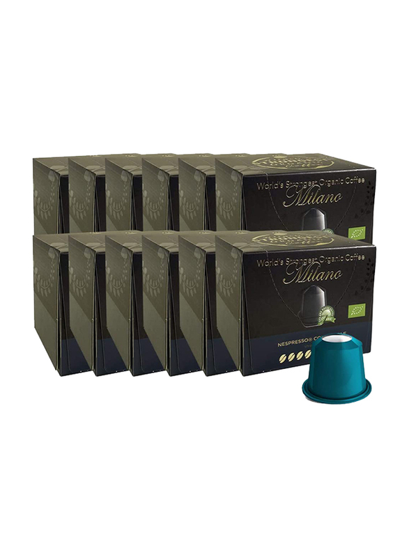 Real Coffee Milano The World's Strongest Organic Nespresso Compatible Coffee Capsules, 12 Boxes x 10 Capsules
Real Coffee Milano The World's Strongest Organic Nespresso Compatible Coffee Capsules, 12 Boxes x 10 Capsules