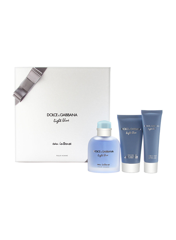 Dolce & Gabbana 3-Piece Light Blue Gift Set Homme Eau Intense for Men, 100ml EDP Perfume Spray, 2.5oz After Shave Balm, 1.7oz Shower Gel
Dolce & Gabbana 3-Piece Light Blue Gift Set Homme Eau Intense for Men, 100ml EDP Perfume Spray, 2.5oz After Shave Balm, 1.7oz Shower Gel