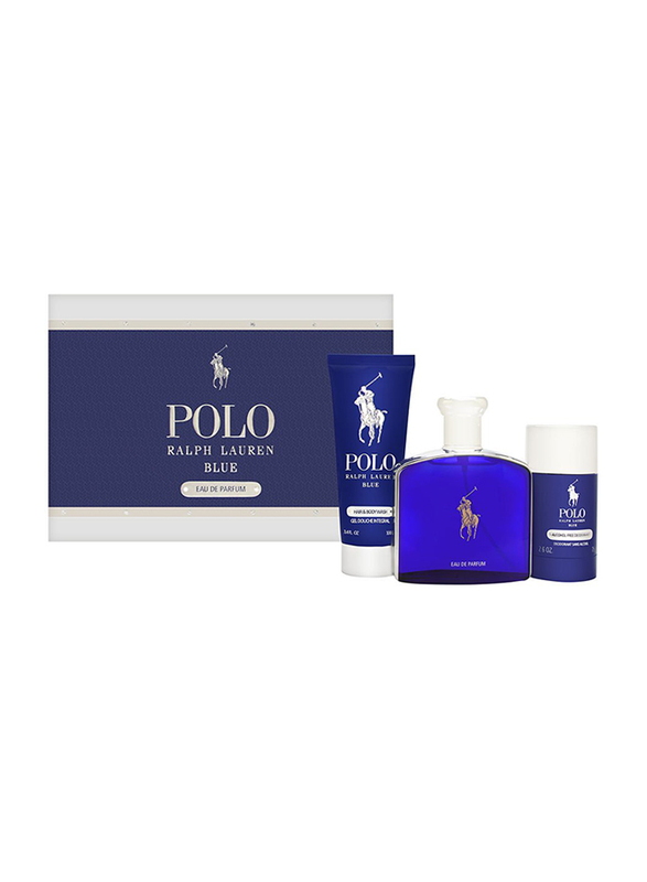 Ralph Lauren 3-Piece Polo Blue Gift Set for Men, 125ml EDP Perfume, 100ml Body Shower Gel, 75gm Deodorant Stick
Ralph Lauren 3-Piece Polo Blue Gift Set for Men, 125ml EDP Perfume, 100ml Body Shower Gel, 75gm Deodorant Stick