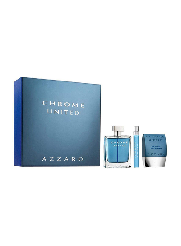 Azzaro 3-Piece Chrome United Gift Set for Men, 100ml EDT Perfume, 75ml After Shave Balm, 6ml Travel Spray
Azzaro 3-Piece Chrome United Gift Set for Men, 100ml EDT Perfume, 75ml After Shave Balm, 6ml Travel Spray