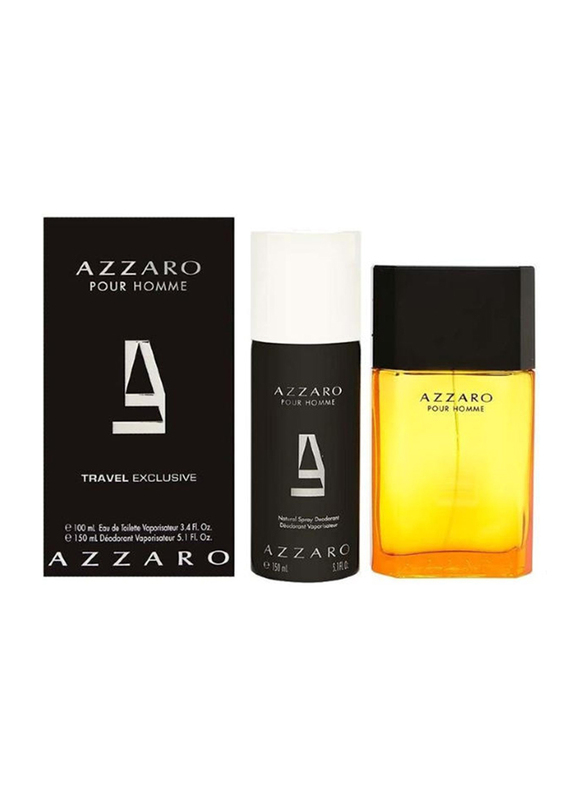 Azzaro 2-Piece Pour Homme Travel Exclusive Gift Set for Men, 100ml EDT Perfume, 150ml Deodorant Spray
Azzaro 2-Piece Pour Homme Travel Exclusive Gift Set for Men, 100ml EDT Perfume, 150ml Deodorant Spray