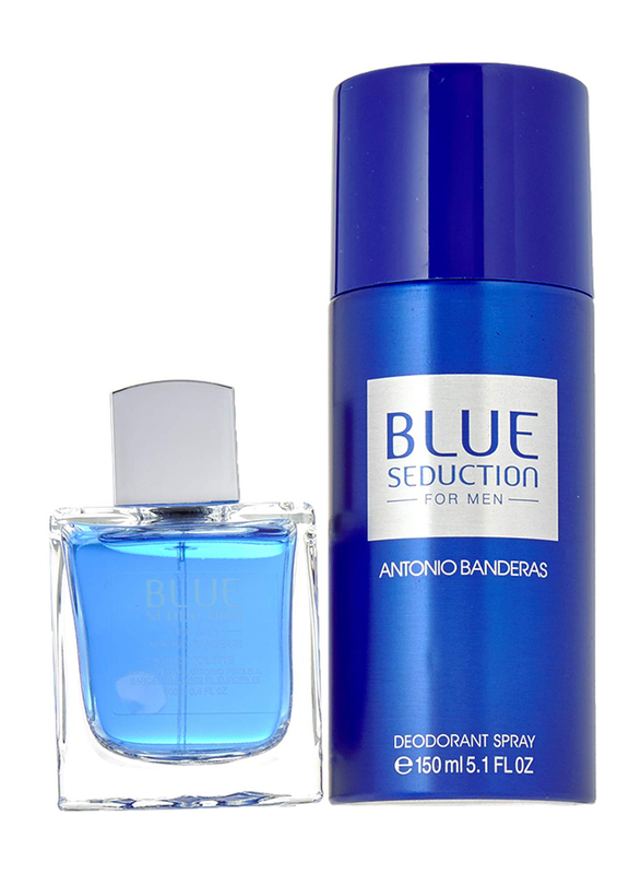 Antonio Banderas 2-Piece Blue Seduction Gift Set for Men, 100ml EDT Perfume, 150ml Deodorant Spray
Antonio Banderas 2-Piece Blue Seduction Gift Set for Men, 100ml EDT Perfume, 150ml Deodorant Spray
