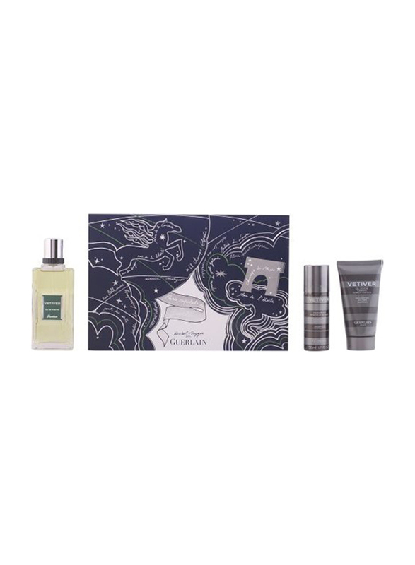 Guerlain 3-Piece Vetiver Perfume Gift Set for Men, 100ml EDT Perfume, 75ml Shower Gel, 50ml Deodorant Spray
Guerlain 3-Piece Vetiver Perfume Gift Set for Men, 100ml EDT Perfume, 75ml Shower Gel, 50ml Deodorant Spray