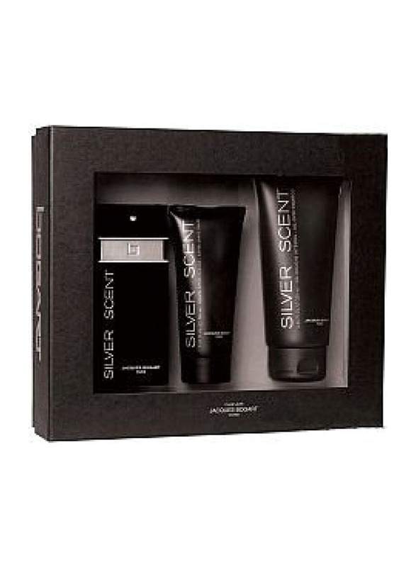 Jacques Bogart 3-Piece Silver Scent Gift Set for Men, 100ml EDT Perfume, 100ml After Shave Balm, 100ml Shampoo
Jacques Bogart 3-Piece Silver Scent Gift Set for Men, 100ml EDT Perfume, 100ml After Shave Balm, 100ml Shampoo
