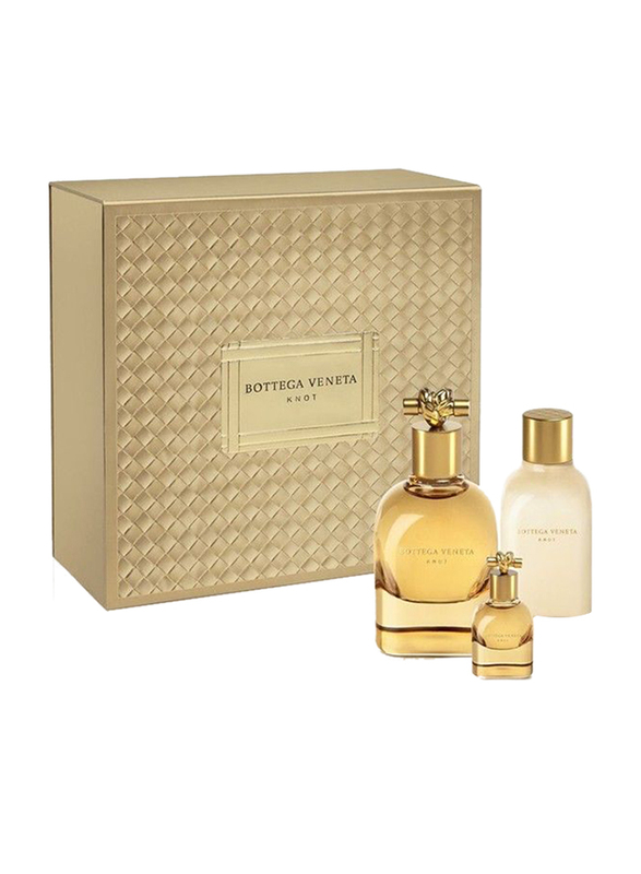 Bottega Veneta 3-Piece Knot Gift Set for Women, 75ml EDP Perfume, 7.5ml Mini Spray, 100ml Body Lotion
Bottega Veneta 3-Piece Knot Gift Set for Women, 75ml EDP Perfume, 7.5ml Mini Spray, 100ml Body Lotion