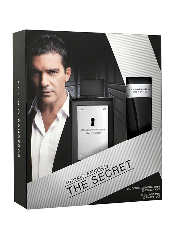 Antonio Banderas 2-Piece The Secret Gift Set for Men, 100ml EDT Perfume, 75ml After Shave Balm
Antonio Banderas 2-Piece The Secret Gift Set for Men, 100ml EDT Perfume, 75ml After Shave Balm