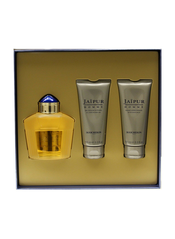 Boucheron 3-Piece Jaipur Homme Gift Set for Men, 100ml EDP Perfume, 100ml After Shave Balm, 100ml Shower Gel
Boucheron 3-Piece Jaipur Homme Gift Set for Men, 100ml EDP Perfume, 100ml After Shave Balm, 100ml Shower Gel