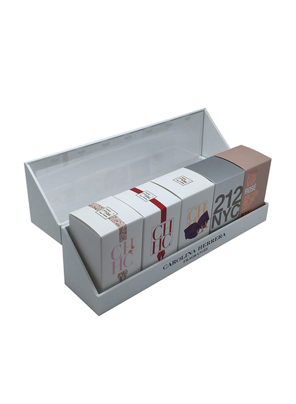 Carolina Herrera 5-Piece Perfume Miniature Set for Women, CH L'eau 7ml EDT Perfume, CH 8ml EDT Perfume, CH Sublime 5ml EDP Perfume, 212 NYC 5ml EDT Perfume, 212 VIP Rose 5ml EDP Perfume
Carolina Herrera 5-Piece Perfume Miniature Set for Women, CH L'eau 7ml EDT Perfume, CH 8ml EDT Perfume, CH Sublime 5ml EDP Perfume, 212 NYC 5ml EDT Perfume, 212 VIP Rose 5ml EDP Perfume