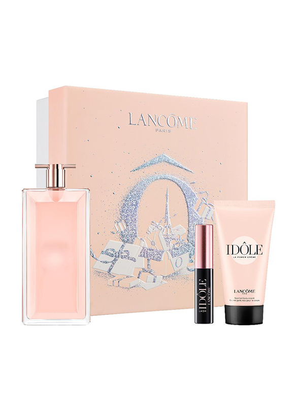 Lancôme 3-Piece Idole Le Gift Set for Women, 50ml EDP Perfume, 50ml Scented Body Cream, 2.5ml Glossy Black Lash Lifting Mascara
Lancôme 3-Piece Idole Le Gift Set for Women, 50ml EDP Perfume, 50ml Scented Body Cream, 2.5ml Glossy Black Lash Lifting Mascara