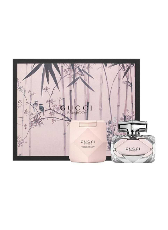 Gucci 2-Piece Bamboo Gift Set for Women, 50ml EDP Perfume, 100ml Body Lotion
Gucci 2-Piece Bamboo Gift Set for Women, 50ml EDP Perfume, 100ml Body Lotion