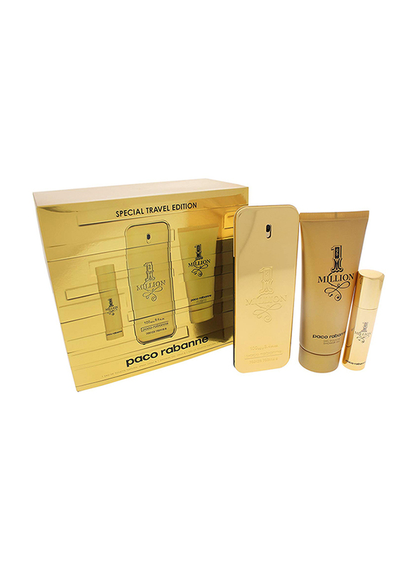 Paco Rabanne 3-Piece 1 Million Travel Gift Set for Men, 100ml EDT Perfume, 10ml EDT Perfume, 100ml Shower Gel
Paco Rabanne 3-Piece 1 Million Travel Gift Set for Men, 100ml EDT Perfume, 10ml EDT Perfume, 100ml Shower Gel