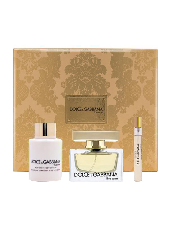 Dolce & Gabbana 3-Piece The One Gift Set for Women, 75ml EDP Perfume, 100ml Body Lotion, 100ml Shower Gel
Dolce & Gabbana 3-Piece The One Gift Set for Women, 75ml EDP Perfume, 100ml Body Lotion, 100ml Shower Gel