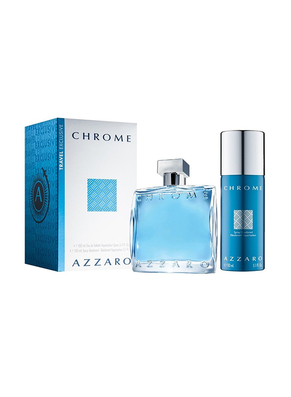 Azzaro 2-Piece Chrome Gift Set for Men, 100ml EDT Perfume, 150ml Deodorant Spray
Azzaro 2-Piece Chrome Gift Set for Men, 100ml EDT Perfume, 150ml Deodorant Spray