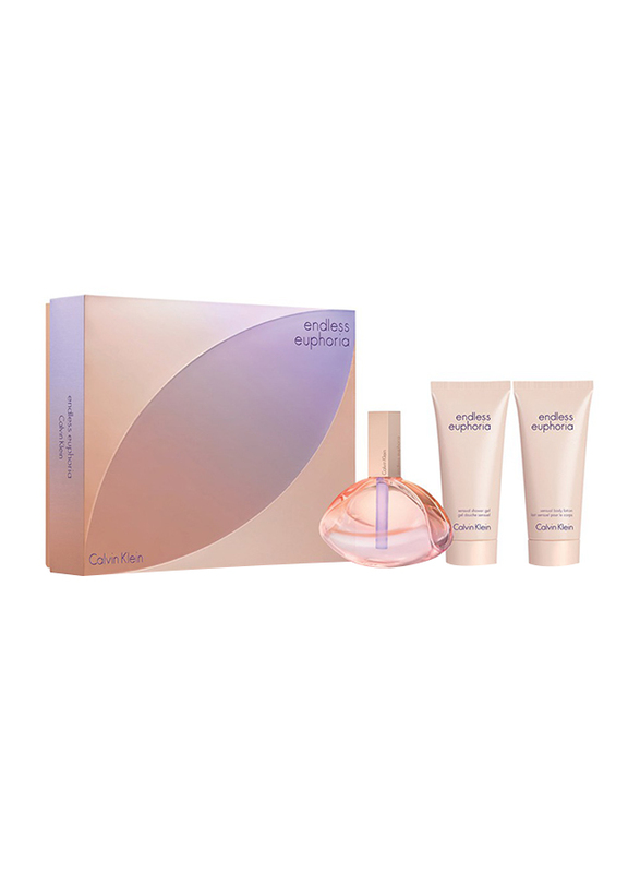 Calvin Klein 3-Piece Euphoria Endless Gift Set for Women, 125ml EDP Perfume, 100ml Body Lotion, 100ml Shower Gel
Calvin Klein 3-Piece Euphoria Endless Gift Set for Women, 125ml EDP Perfume, 100ml Body Lotion, 100ml Shower Gel