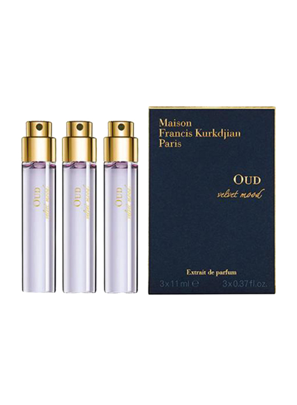 Maison Francis Kurkdjian 3-Piece Oud Velvet Mood Recharge Perfume Set Unisex, 3 x 11ml EDP Perfume
Maison Francis Kurkdjian 3-Piece Oud Velvet Mood Recharge Perfume Set Unisex, 3 x 11ml EDP Perfume