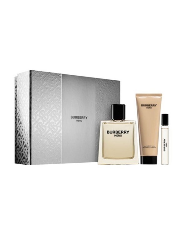 Burberry 3-Piece Hero Gift Set for Men, 100ml EDT Perfume, 7.5ml Spray, 75ml Hair & Body Wash
Burberry 3-Piece Hero Gift Set for Men, 100ml EDT Perfume, 7.5ml Spray, 75ml Hair & Body Wash