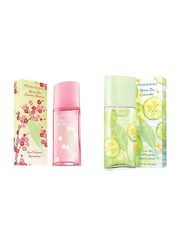 Elizabeth Arden 2-Piece Perfume Set for Women, Green Tea Cherry Blossom 100ml EDT Perfume, Green Tea Cucumber 100ml EDT Perfume
Elizabeth Arden 2-Piece Perfume Set for Women, Green Tea Cherry Blossom 100ml EDT Perfume, Green Tea Cucumber 100ml EDT Perfume